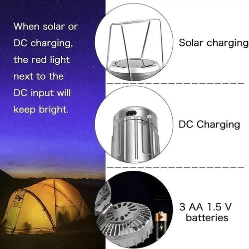 🔥🎁Hot Sale 50% OFF💡Portable LED Camping Lantern With Fan