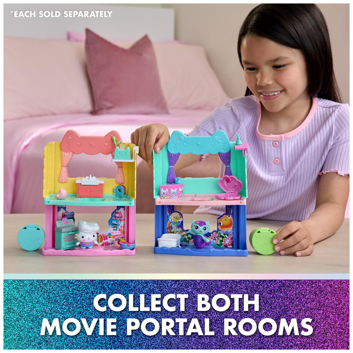 Gabby's Dollhouse The Movie, MerCat's Spa-wesome Bathroom Playset Set | Spa-wesome Bathroom Playset, Dollhouse Accessories, Surprise Toy, Imaginative Play, Kids Toys for Girls & Boys Ages 3+