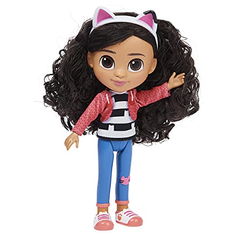 Gabby's Dollhouse 8-inch Gabby Girl Doll | 8-Inch Gabby Doll, Realistic Details, Removable Cat Ears, Soft & Curly Hair, Kids Toys for Girls & Boys Ages 3+