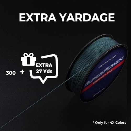 KastKing Superpower Braided Fishing Line, Abrasion Resistant Braid Line | Zero Stretch, Strong Knot Strength, Smaller Diameter, Enhanced Sensitivity, Long Casting, Superior Strength