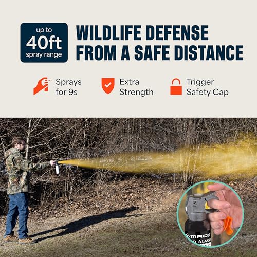Mace Bear Spray - Guard Alaska Bear Deterrent Self Defense Spray, EPA Registered, 9 oz, Max Strength 20% OC, Great for Hiking, Camping, Hunting
