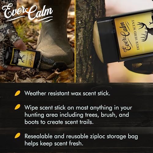 Conquest Scents EverCalm Deer Herd Scent, Deer Attractant Original Formula | Calming Scent from Deer Bedding Areas, for Pre-Rut, Rut and Post-Rut, Versatile Hunting Scents