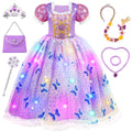 Meland Light Up Princess Dress for Girls Ages 3-10, Dress Up Toy Gift Set | Designed for party, Christmas Birthday gift, Halloween costume, detailed with sequin bodice, soft lining, comfortable to wear