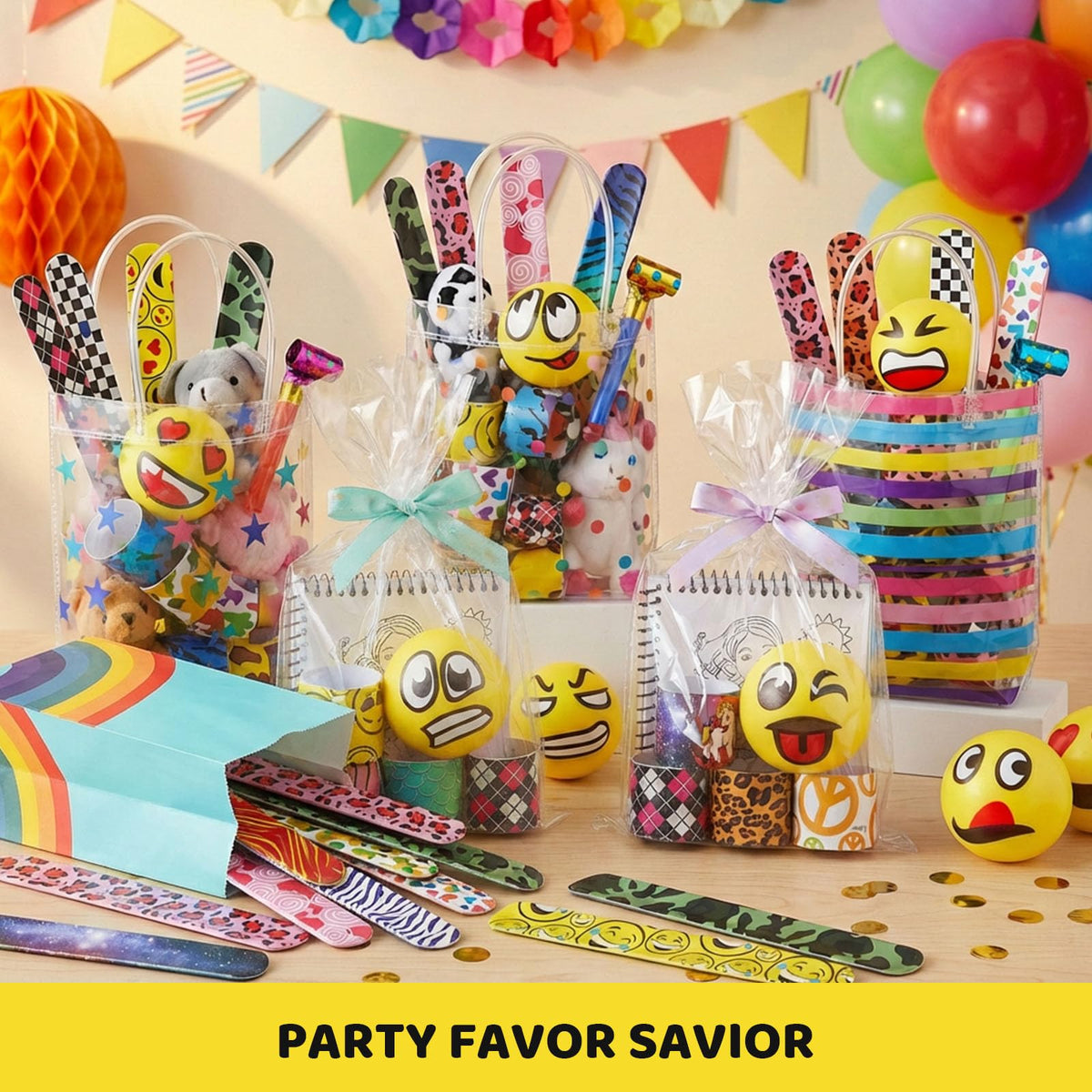 LovesTown Slap Bracelets for Kids, 48 PCS Snap Bracelets Party Favors | Wristbands Bulk for Classroom Prizes Treasure Box, Birthday Exchanging Gifts,Goodies Bag Stuffers Fillers, Carnival Prizes