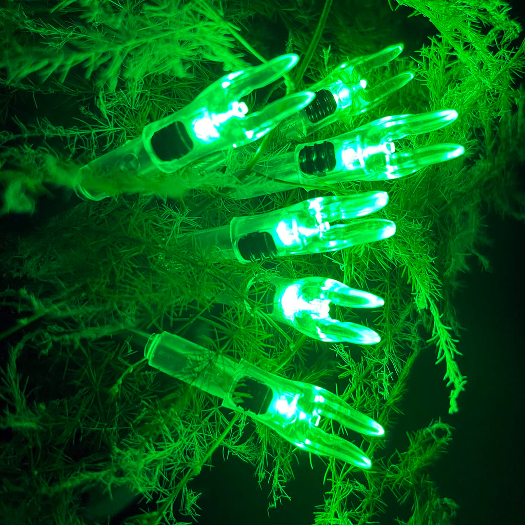 KEAUP 6PCS X Lighted Nocks for Arrows with .204 .233 .244 .246 Inside Diameter with H, S, GT Bushings High-Visibility LED Arrow Nocks, ON/Off Switch Included