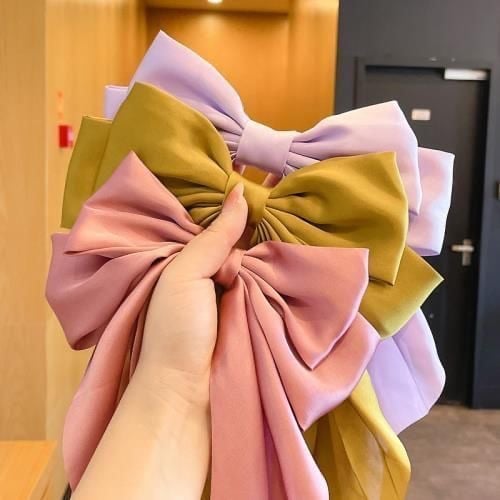 💥Flash Sale🔥Large Bow Hair Clip for Women – Wedding & Everyday Ponytail Accessory with Long Tail