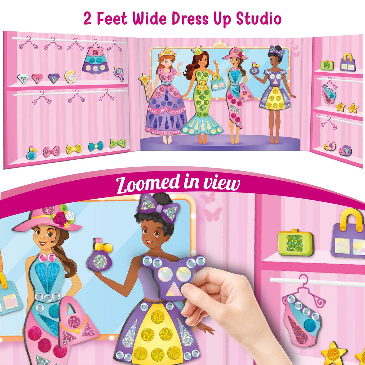 Imagimake DIY Magnetic Dress-Up Princess, 30 Magnetic Dresses & Accessories | Pretend Play Magnetic Toys for Kids, Interchange & Create Unlimited Outfits, Gift for Girls Ages 3,4,5,6,7,8 Years Old