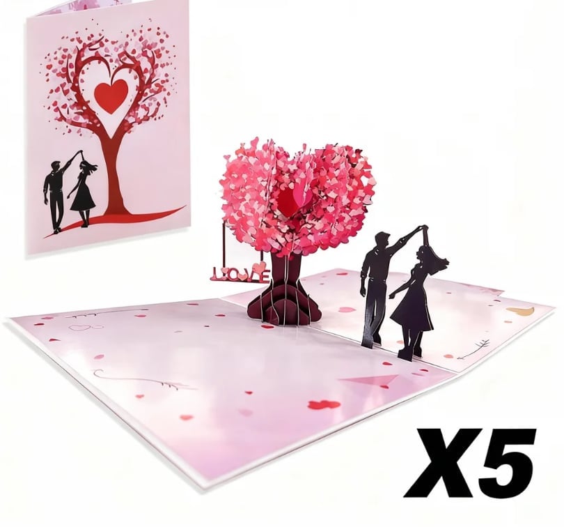 3D Pop-Up Valentine’s Day & Anniversary Love Tree Greeting Card