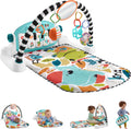 Fisher-Price Glow and Grow Kick & Play Piano Gym, Blue | Baby Playmat, 10 Linkable Toys, Removable Piano, Musical Learning Toy, Developmental Activities for Newborns 0+ Months