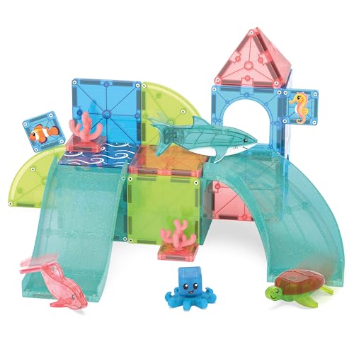 MAGNA-TILES Coral Reef 25-Piece Magnetic Construction Set, The Original Magnetic Building Brand