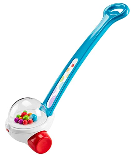 Fisher-Price Corn Popper, Blue Push-Along Toy | Baby & Toddler Toy with Ball-Popping Action, Developmental Play for Infants Ages 1+ Years, 2-Piece Assembly