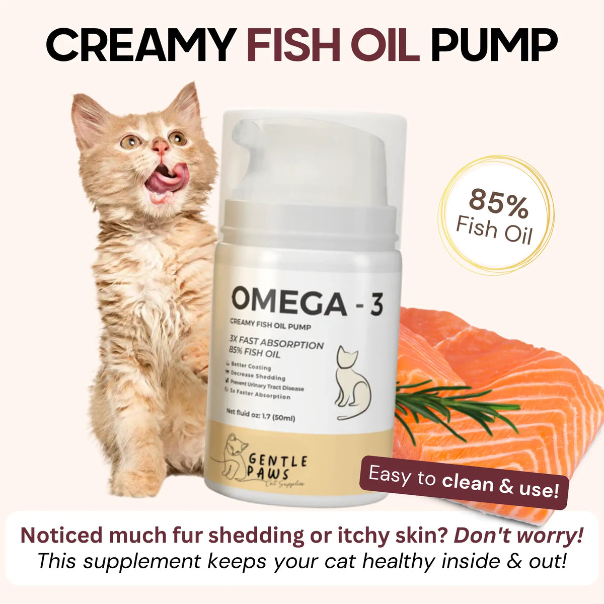 Omega+ Creamy Fish Oil Pump