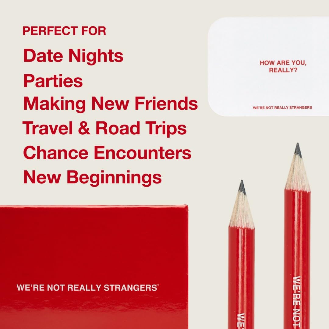 WE'RE NOT REALLY STRANGERS Card Game, Conversation Card Game for Adults | 150 Cards for Adults, Teens, Couples, & Strangers - Icebreaker Questions for Game Night or Date Night, Ages 15+, 2-6 Players