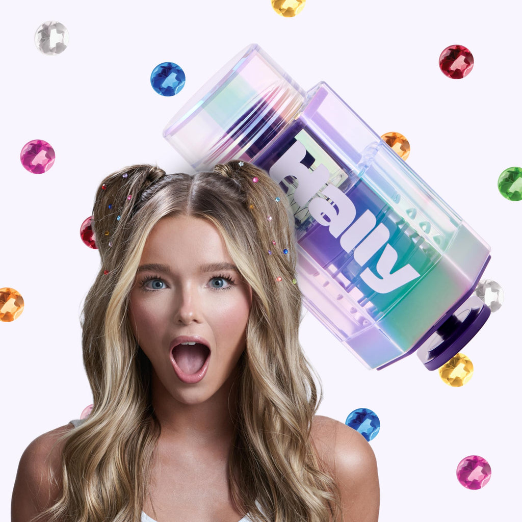 Hally Hair Gem Pen Kit with 240 Stick-On Hair Gems and Stamper Tool | Easy to apply and hair-safe adhesive; a colorful accessories kit for girls and kids that adds instant sparkle.