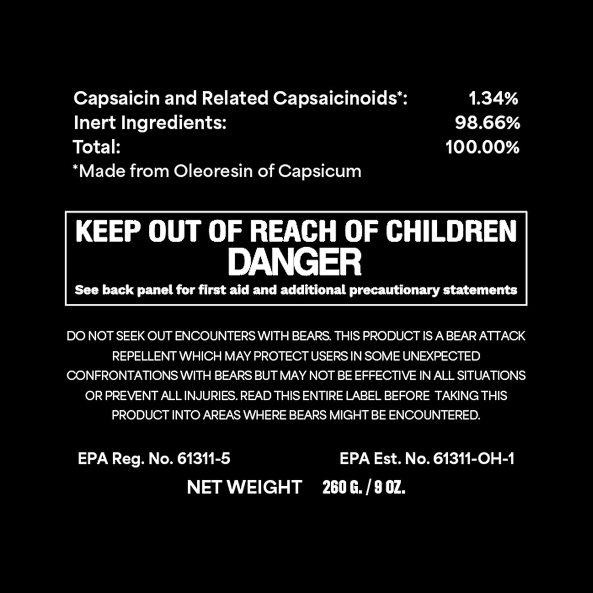 Mace Bear Spray - Guard Alaska Bear Deterrent Self Defense Spray, EPA Registered, 9 oz, Max Strength 20% OC, Great for Hiking, Camping, Hunting
