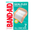 BAND-AID Brand Skin-Flex Adhesive Bandages, Extra Large, 7 Count | Flexible Protection, Sterile Wound Care for Minor Cuts, Scrapes & Burns, First Aid Kit Essential, For Fingers, Hands & Knees