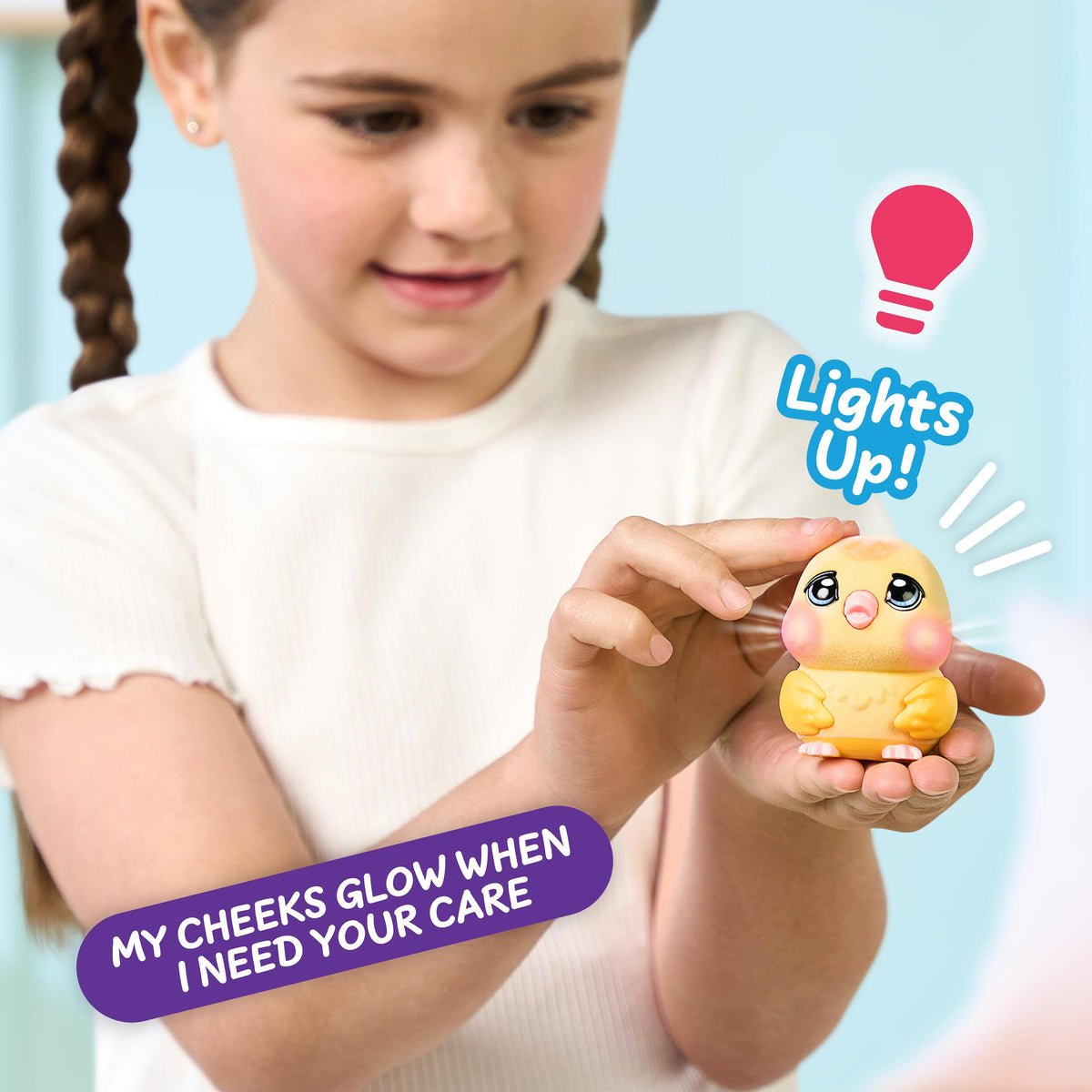Little Live Pets Ouchies Vet Kit, Chirpy the Chick, Baby Chick Toys | Portable vet case with sticker bandages, glowing cheeks, and 20+ sounds, lights, and reactions, chicken toys