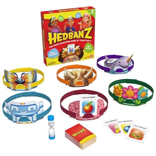 Spin Master Games Hedbanz Picture Guessing Game for Family Game Night | Hilarious Guessing Game of "What Am I?" with Easy-to-Read Picture Cards, Builds Deductive Reasoning, 2-6 Players, Ages 6+