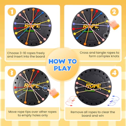 Lartoys Rope Untangling Puzzle Game, Logic Brain Game for Kids & Adults