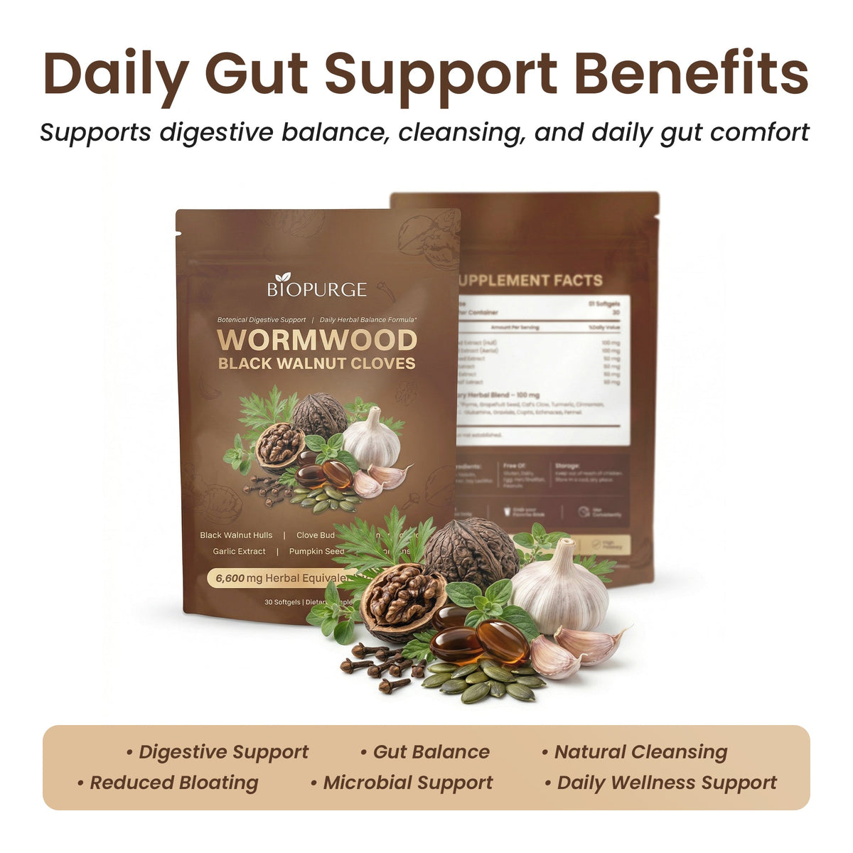 Wormwood Black Walnut Cloves 6,600mg Softgels