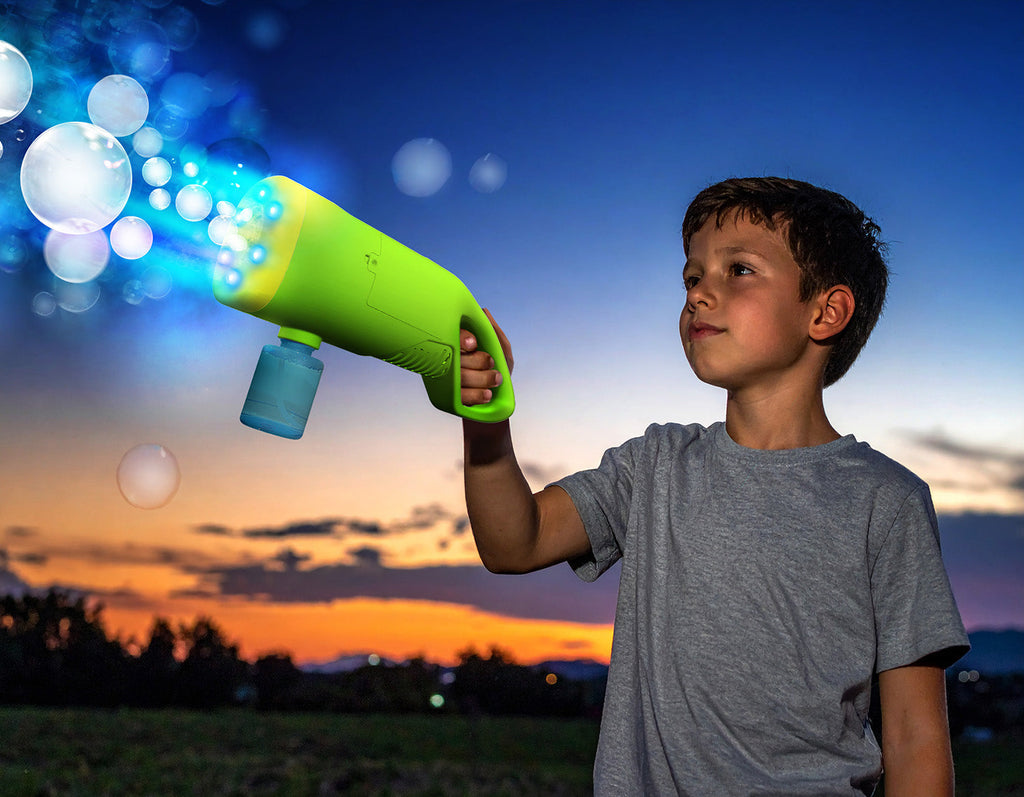 GlowFX Foggy Bubble Blaster with LED Lights and Bubble Jets That Blast FOG FILLED Bubbles