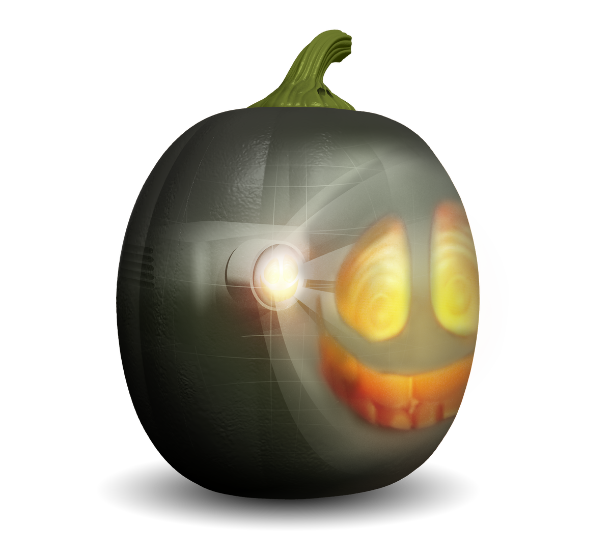 ANIMAT3D Jabberin' Jack Motion Sensor 12 Inch XL Talking Animated Black Pumpkin with Built in Video Projector, Speaker and Motion Sensor Includes 80 Minutes of Content