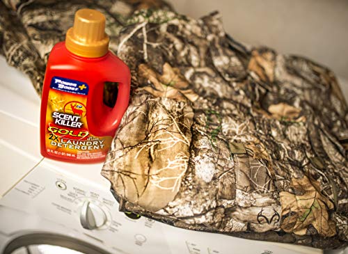 Wildlife Research Center Scent Killer Gold Power Boost Detergent 32 oz | Odor Eliminator for Hunting Clothes - Unscented Formula - No UV Brighteners