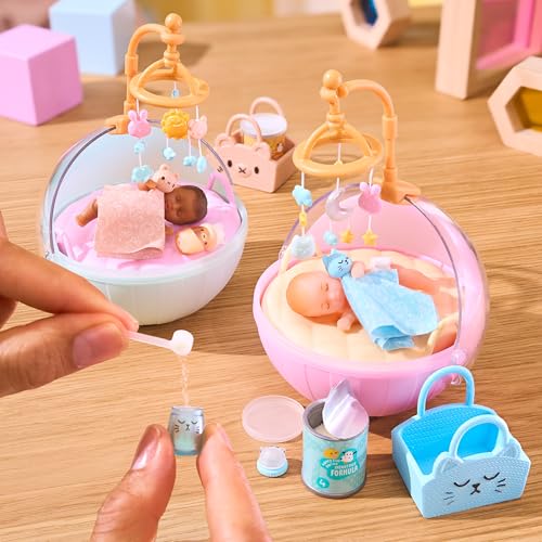 MGA's Miniverse Make It Mini Real Baby Nurture - Blind Packaging, Baby Care Themed Mini Collectibles, 8 Styles Including Rare Twins, Collectors, 8+