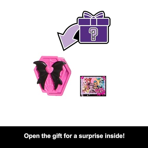 Monster High Scary Sweet Birthday Draculaura Doll | Vampire in Pink Party Dress with Party-Themed Accessories like Invite, Balloon, Gift, Fan and More