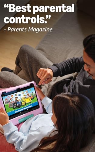 Amazon Fire HD 10 Kids tablet (newest model) ages 3-7 | Bright 10.1" HD screen with included ad-free and exclusive content, robust parental controls, 13-hr battery, 32 GB, Pink