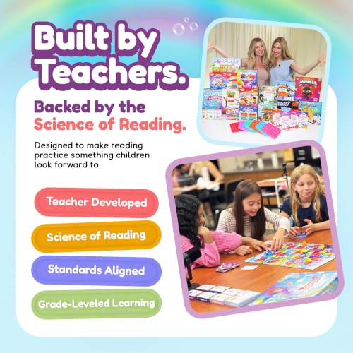 The Fidget Game SquishyLand in Rainbow Reef Board Game, Pre-K to 2nd Grade | Educational & Phonics Kindergarten Learning Activities, Mochi Squishy Toys Set, 2-6 Players