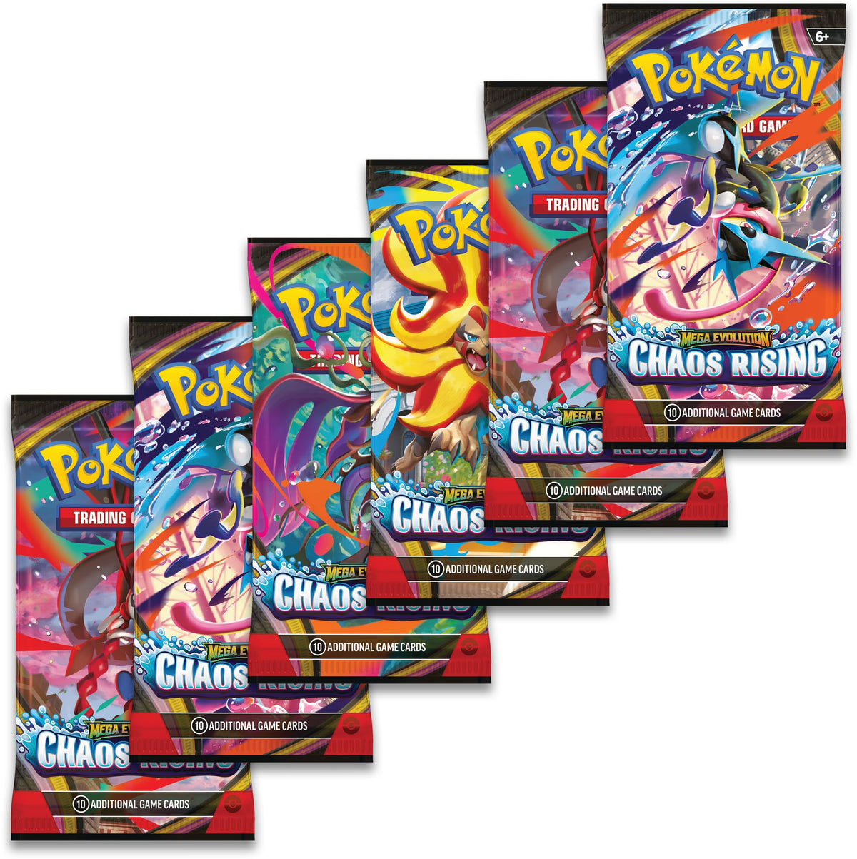 Pokémon TCG: Mega Evolution—Chaos Rising Booster Bundle, 6 Pack