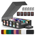Kabinka 5 Row 3900+ Trading Card Storage Box with Commander Display | MTG Storage Box with Removable Lid Bulk Card Storage for MTG TCG PTCG Sports Card, Top Loaders Storage Box (Black)
