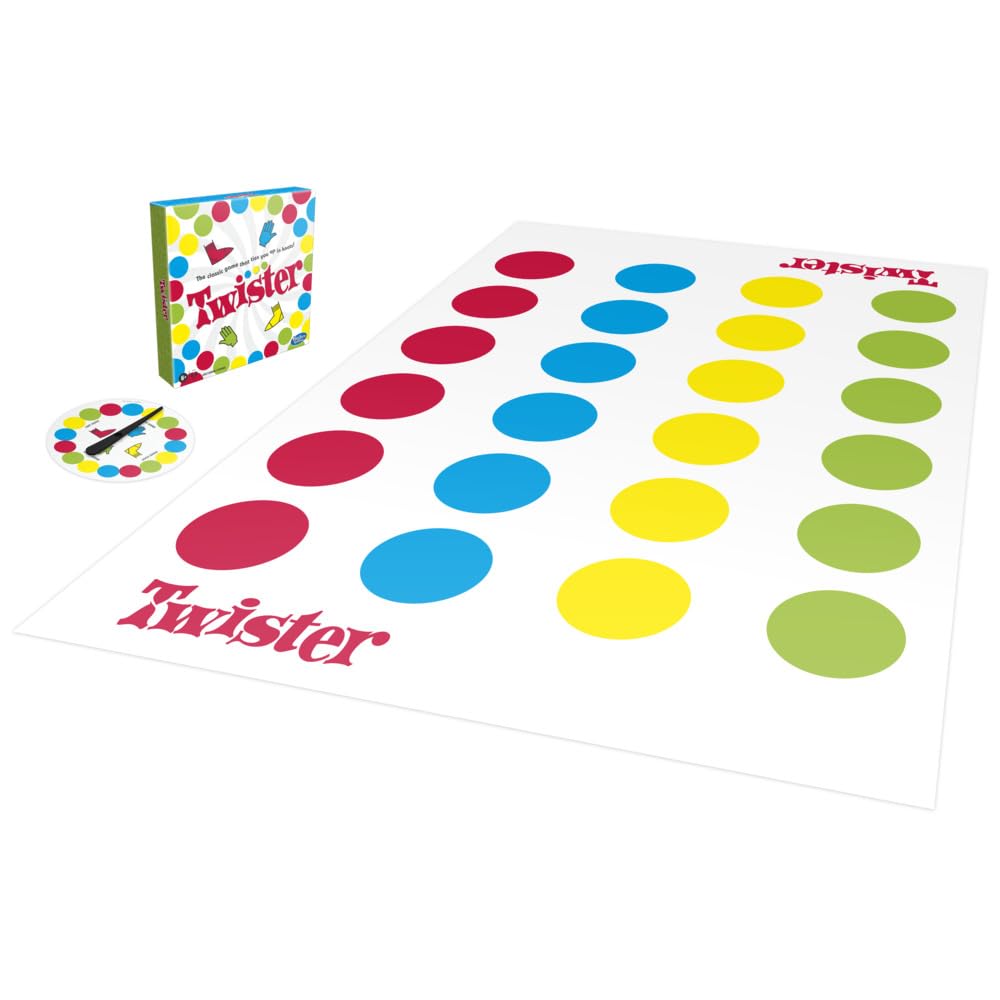 Hasbro Twister Party Classic Board Game for 2 or More Players,Indoor and Outdoor Game for Kids 6 and Up,Packaging May Vary