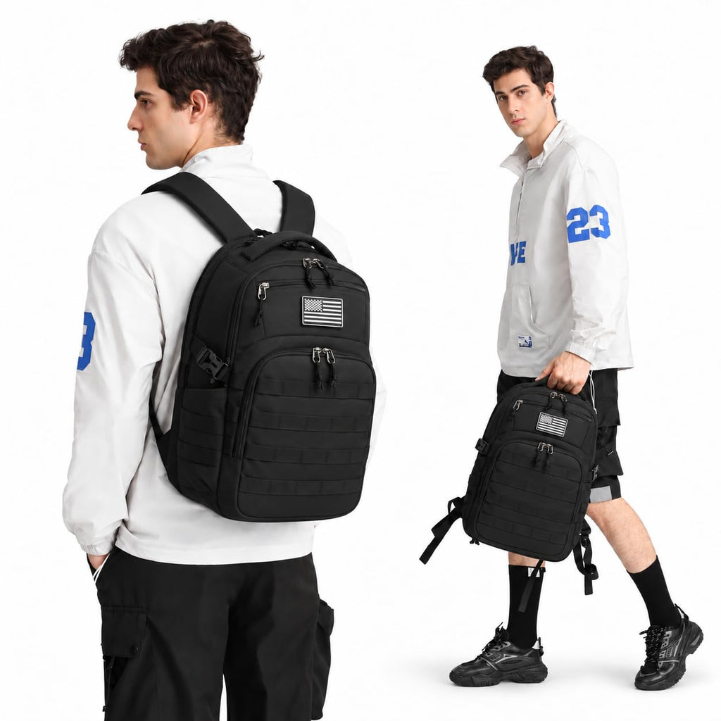 Wotony Military tactical backpack, backpack for men black small tactical assault bag