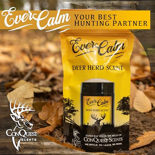 Conquest Scents EverCalm Deer Herd Scent, Deer Attractant Original Formula | Calming Scent from Deer Bedding Areas, for Pre-Rut, Rut and Post-Rut, Versatile Hunting Scents