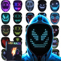 JDBMAOYE LED Light Up Mask with Gesture Sensing,Perfect Gifts for Teen Boys | Gift for Halloween Costume Mask Birthday Christmas Cosplay, Rechargeable, 50 Glowing Patterns, Cool Toys For Kids Adults