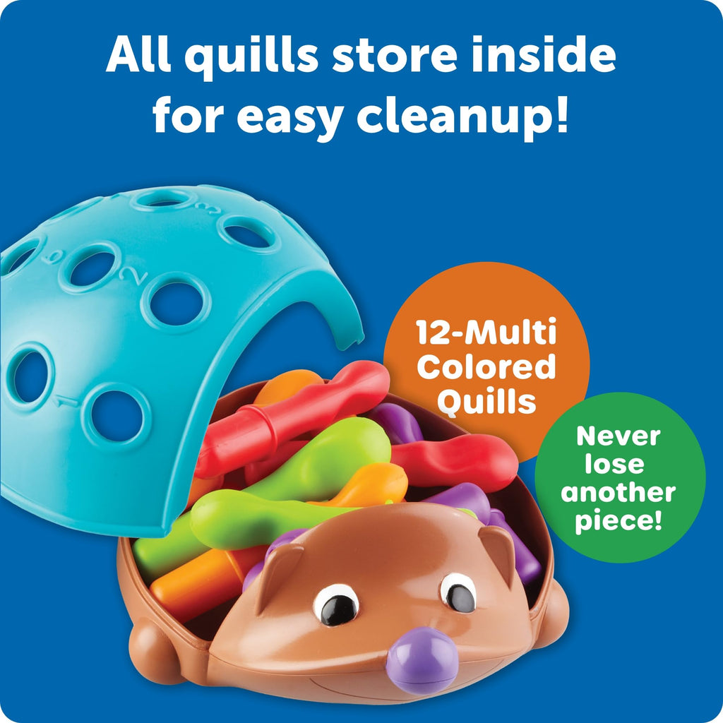 Learning Resources Spike The Fine Motor Hedgehog, Toddler Learning Toys, Fine Motor and Sensory Toys, Educational Toys for Toddlers, Montessori Toys, Ages 18+ Months,14 Pieces