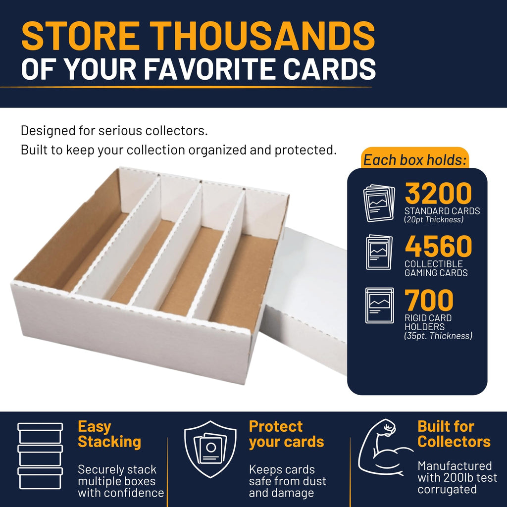 Trading Card Storage Box, 2-Pack, 3200 Count Monster Box, Woodhaven | Made in the USA