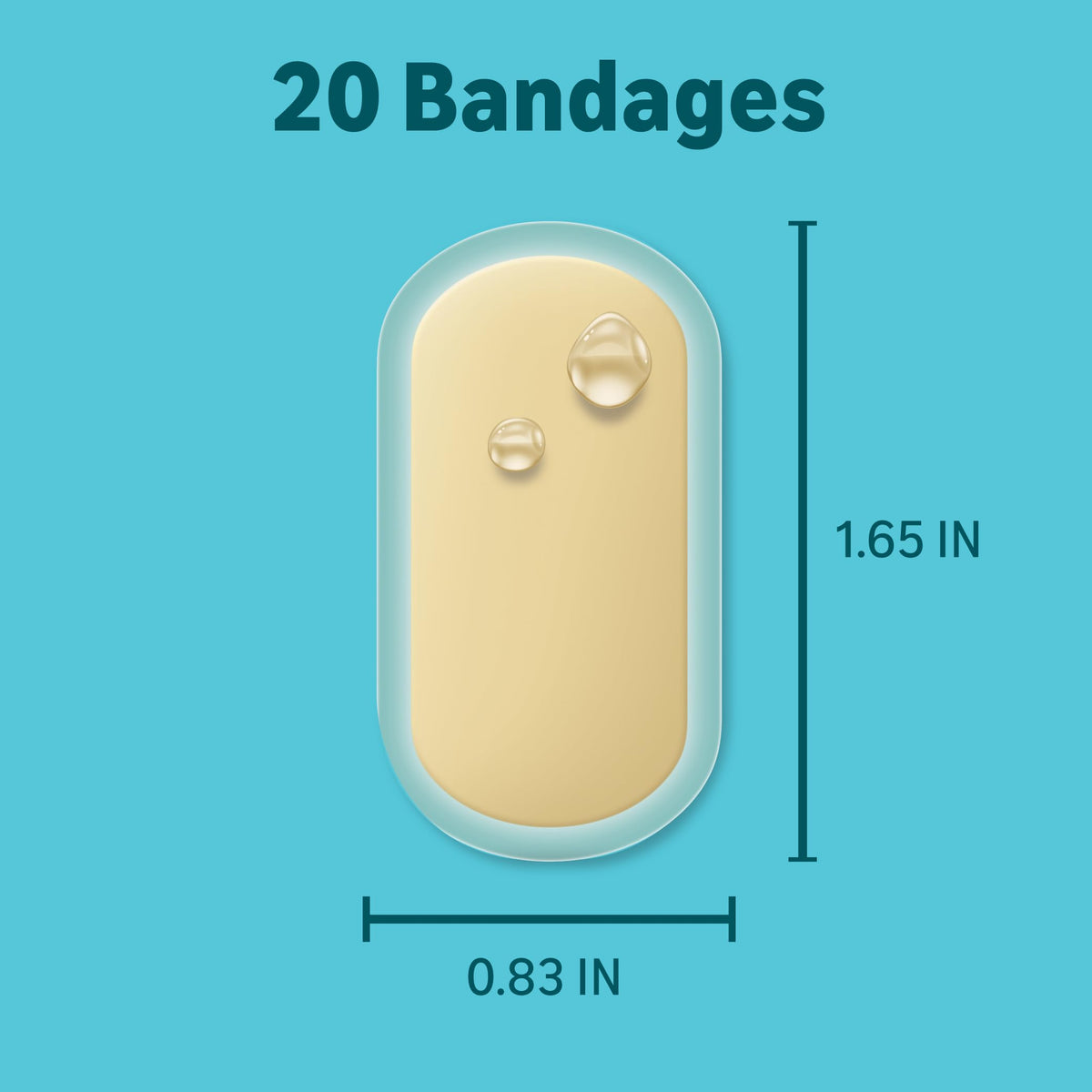 Amazon Basics Hydrocolloid Gel Bandages, Regular 20 Count