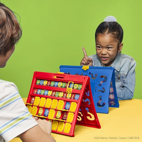 Guess Who? Pokémon Edition Game | 48 Pokémon | Fun Kids Board Games for Families | 2 Players | 15 Mins. | Travel Friendly | Ages 6+