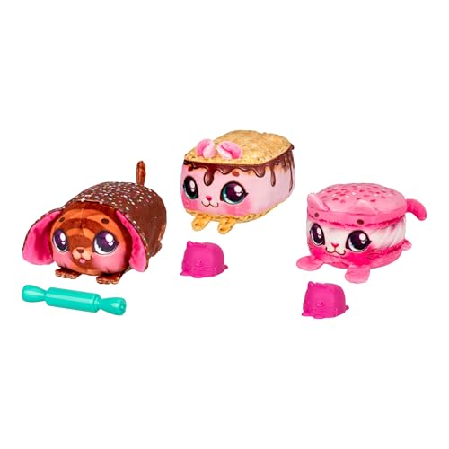 Cookeez Makery Lil' Bakez Multi Pet Playset, Makes 3 Scented Pets | Mix ingredients & mold dough to reveal surprise plush pets, reusable fun; Amazon Exclusive toy for kids