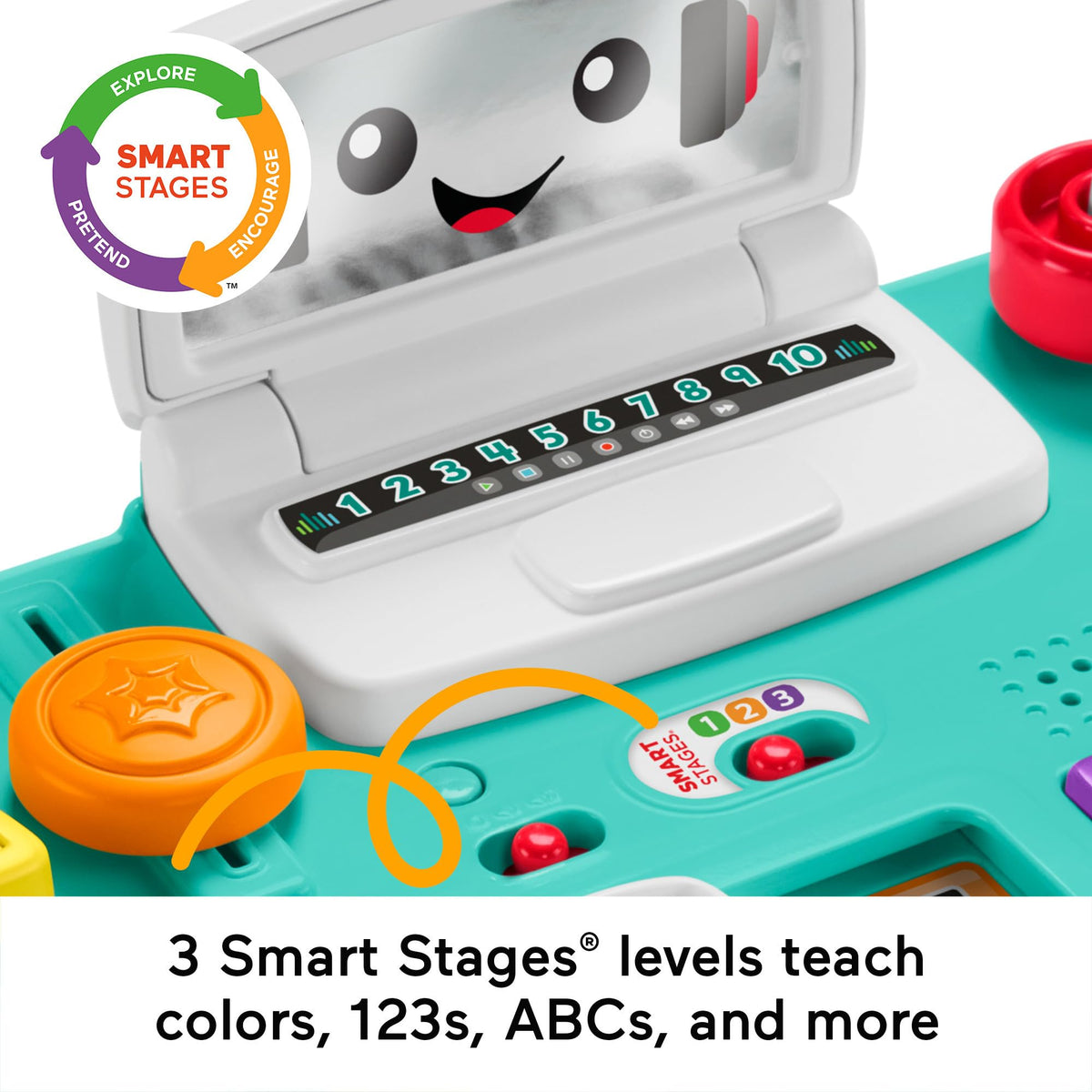 Fisher-Price Laugh & Learn Mix & Learn DJ Table | Musical Toy, 100+ Learning Songs & Phrases, 12 Activities, Fine & Gross Motor Skills, Baby & Toddler Ages 6+ Months