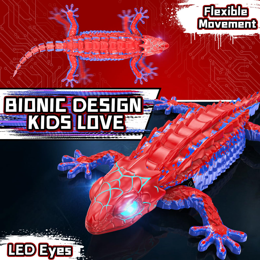 Loueouv RC Wall Climbing Gecko, Rechargeable Remote Control Robot for Kids | 360° Rotating RC Stunt Car with Light, Wall Crawler Lizard Toys for 3-12 Year Old Boys Girls Kids Toys