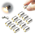 SUZEYAR 10 pcs Miniature Led Lights,Tiny Lights for Hand Craft/DIY,Miniature Lights Battery Powered, Dollhouse Light,Mini Lights for Toy Brick Building Blocks- 10 Pack (Warm White)