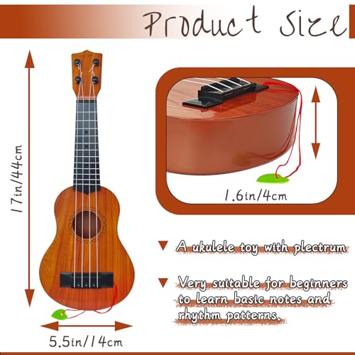 Kids Toy Ukulele Guitar,17 Inch Classical Guitar Musical Toy,4 Strings Guitar Ukulele Educational Learning Toy for Toddlers and Preschoolers