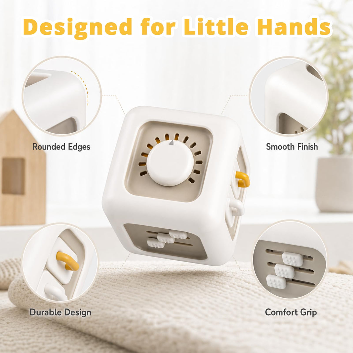 SOCBTNSO Montessori Busy Cube Travel Toy for Toddlers | Learning Fine Motor Skills, Toys for 1 Year Old Boy, 6 9 12 Months Baby Shower Gifts