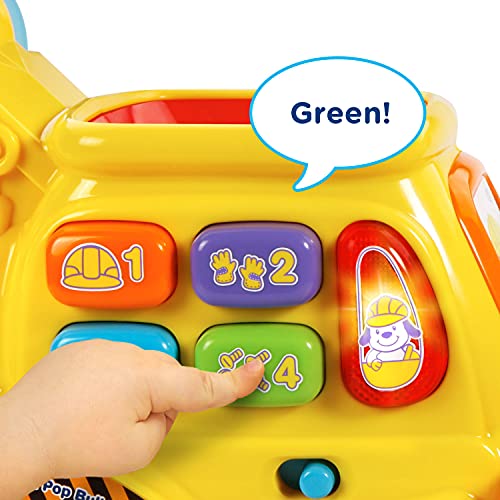 VTech Pop-a-Balls Push and Pop Bulldozer, Yellow