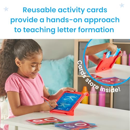 hand2mind Letter Tracing Sensory Pad, Fine Motor Activities, Ages 3+ | Handwriting Practice Kids, Letter Tracing Board, Toddler Writing Practice, Montessori Alphabet Toys, Preschool Learning Toys