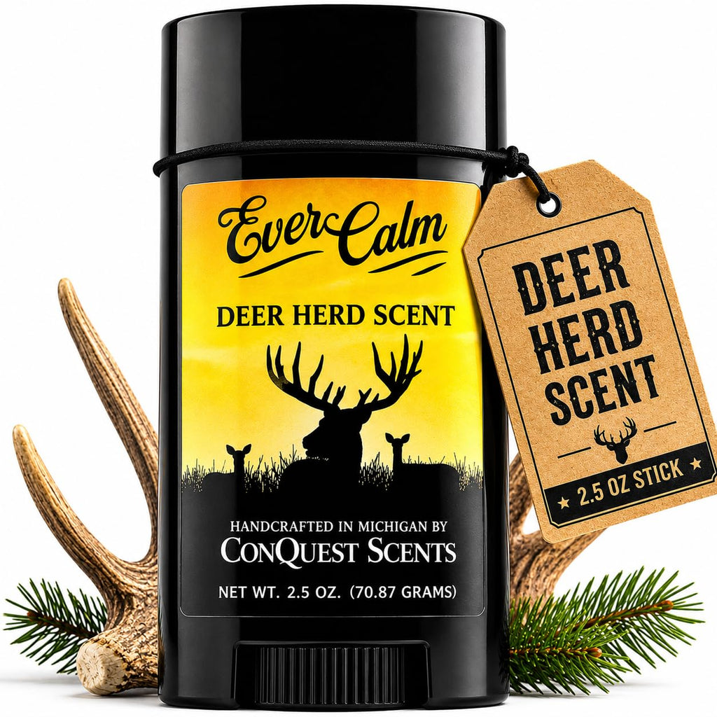 Conquest Scents EverCalm Deer Herd Scent, Deer Attractant Original Formula | Calming Scent from Deer Bedding Areas, for Pre-Rut, Rut and Post-Rut, Versatile Hunting Scents
